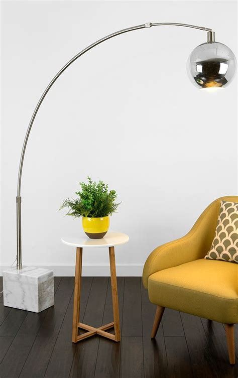 Large Arched Floor Lamp With Retro Inspired Shade Comes In Copper Or