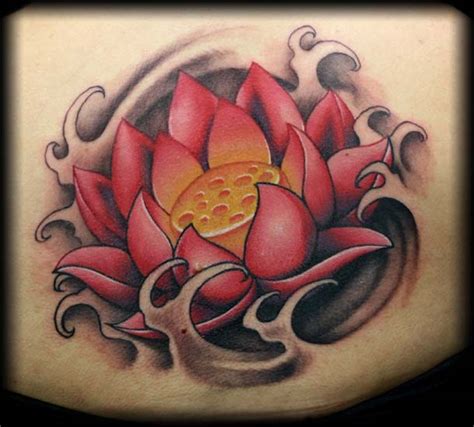 47 Lotus In Water Tattoos And Designs