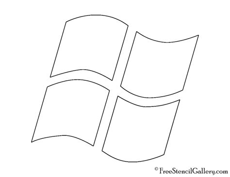 Microsoft Windows Logo 01 Stencil Free Stencil Gallery