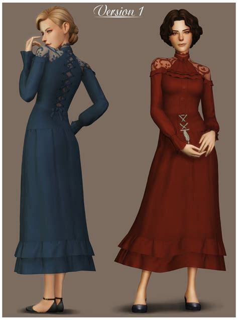 MS MARY SIMS Maxis Match Dress versions long and short Наряды Платья Одежда