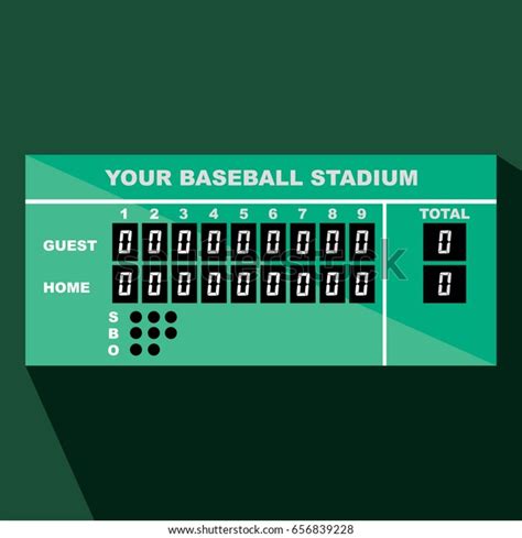 Baseball Scoreboard Vector Illustration Stock Vector Royalty Free