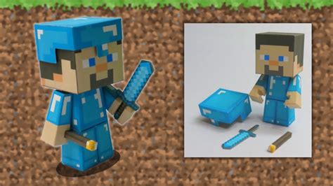 Sword Minecraft Papercraft Armor Minecraft Papercraft Steve With