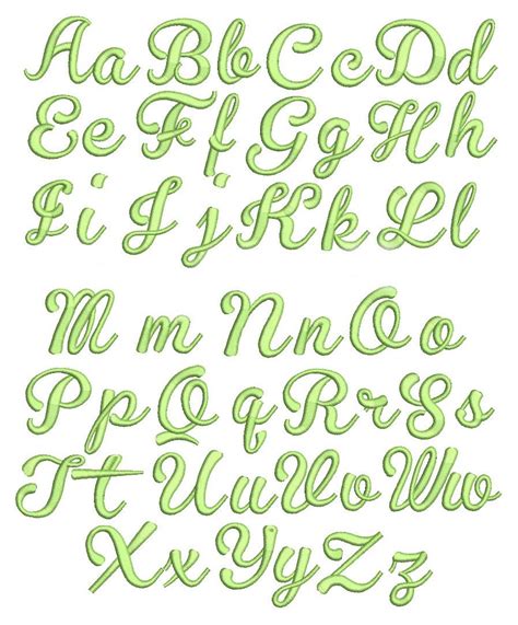 The alphabet artistically appliqued and presented in: Priscila Script Embroidery Font | Embroidery fonts ...