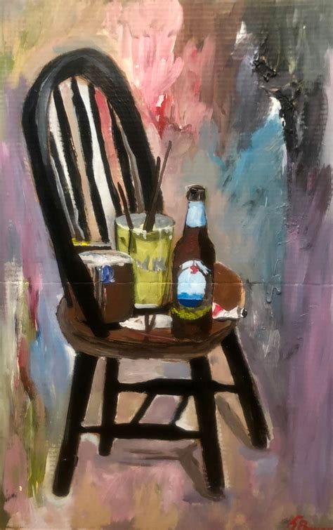Original Still Life Painting Of A Chair Etsy