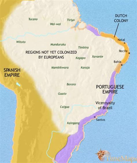 Map Of Brazil In 1960 Mid Twentieth Century History Timemaps