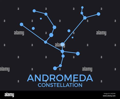Andromeda Constellation Stars In The Night Sky Cluster Of Stars And