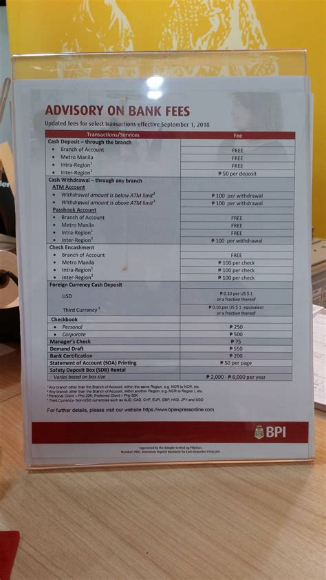 This certificate should be on the bank's letterhead and should bear the official stamp of the bank. I Took A Picture Of Bpi S New Fees Starting September 1 Guess