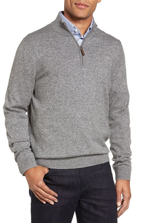 Nordstrom Half Zip Cotton And Cashmere Pullover Sweater Nordstrom