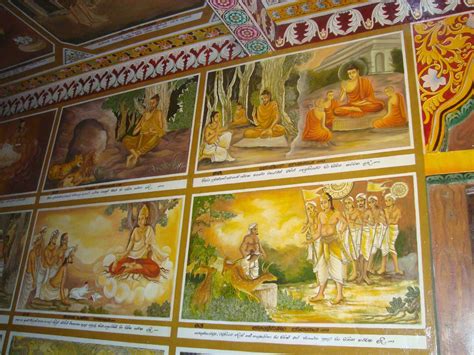 Paintings Of Buddhas Jathaka Stories At Thnthirimale Temple