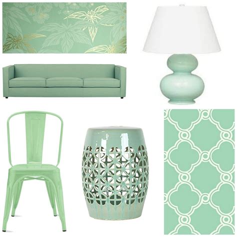 A combination of wallpaper, paint, and bedding with touches of the hue come together in this stylish space. How to Decorate a Room Using Mint Green