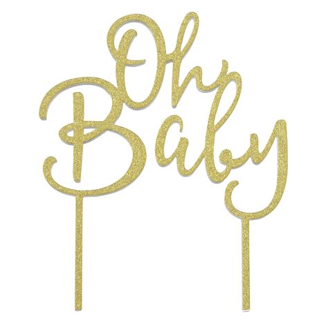 Gold Glitter Oh Baby Cake Topper By Celebrate It™ Michaels