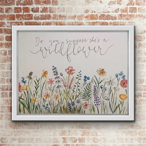 Do You Suppose Shes A Wildflower Print Alice In Wonderland Wall Art