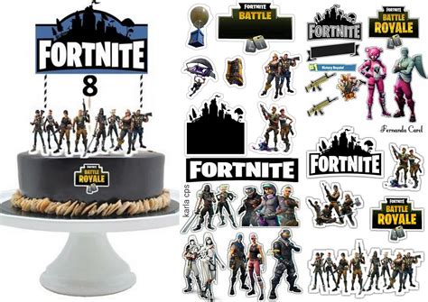 Fort nite battle royale cake idea / teen boy birthday cake. Fortnite Free Printable Cake Toppers. - Oh My Fiesta! for ...