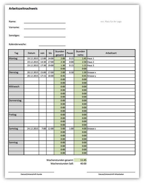 It tracks and reports project times for freelancer. Arbeitszeitnachweis vorlage - Bürozubehör