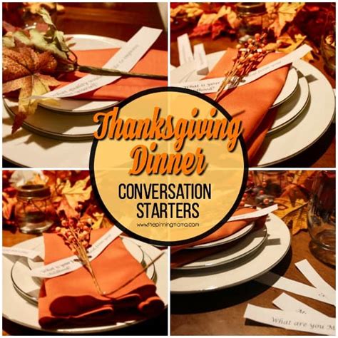 105 questions to ask at a party. Thanksgiving Dinner Conversation Starters • The Pinning Mama