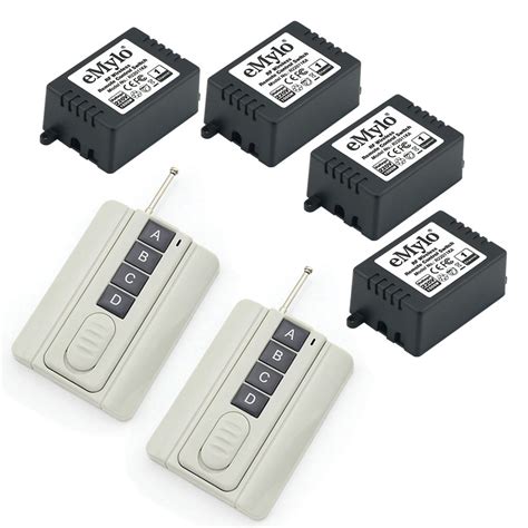 Emylo Remote Control Light Switch Ac 220v 230v 240v 1000w 2x 4 Button