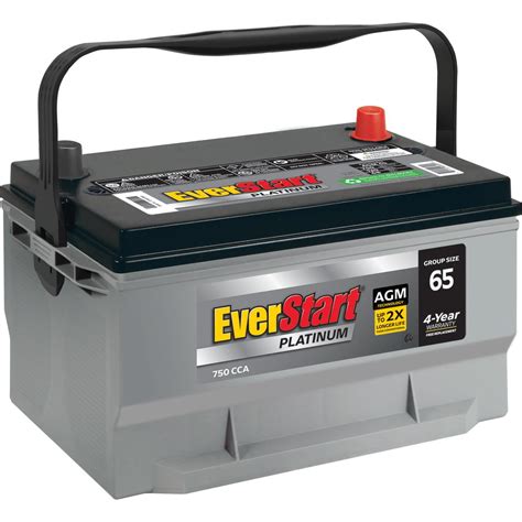 Everstart Platinum Boxed Agm Battery Group Size 65 12v 750cca