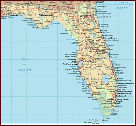 Map Of Southern Florida Gulf Side Printable Maps World Map