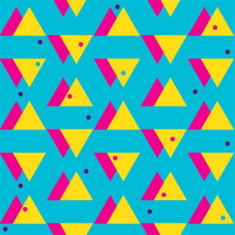 Seamless Abstract Pattern 80s Triangles 344815 Vector Art At Vecteezy