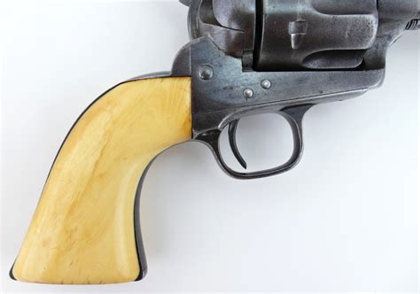 Sold Colt Single Action Army Saa Revolver 1876 Mfg With Ivory