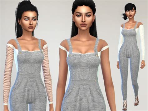 The Sims Resource Casual Overalls By Puresim • Sims 4 Downloads