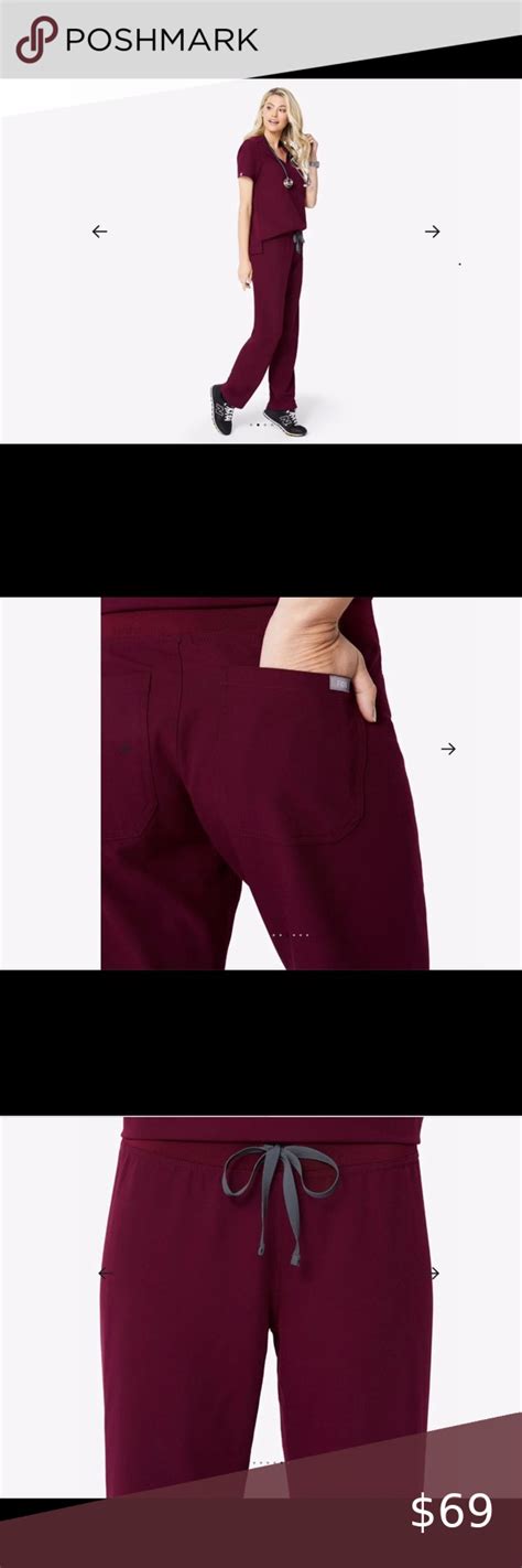 Figs Scrubs Pant Style Is Livingston Color Is Burgundy Nwt Figs Pants