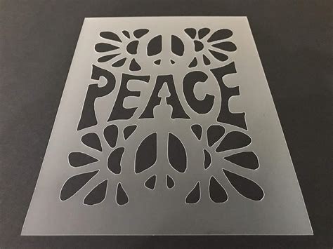 Peace Sign 9 Stencil Reusable 10 Mil Thick 8in X 105in