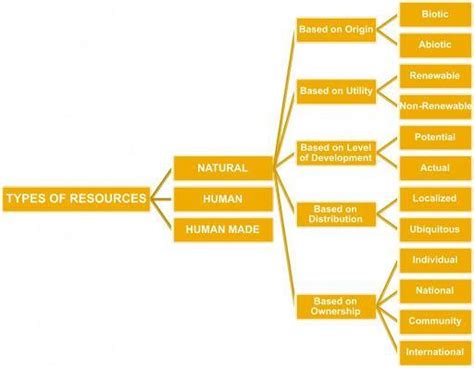 Draw A Flowchart On Classification Of Resource On Different Basis With