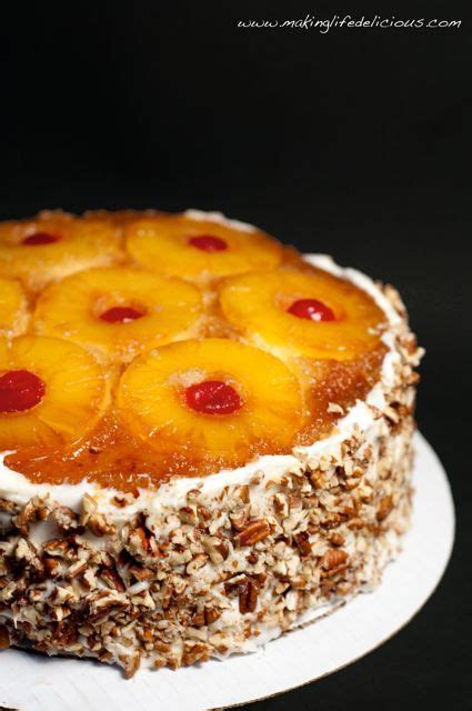 Sprinkle pecans over the cake mix. pineapple upside down cake recipe paula deen