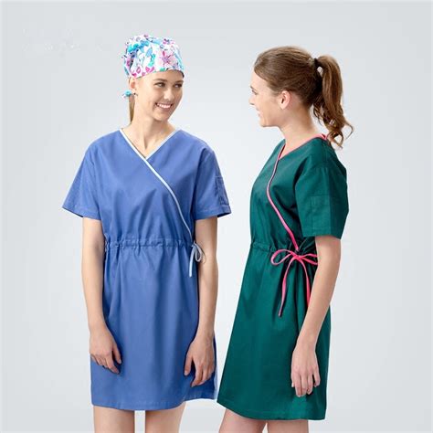 2017 summer cotton medical scrubs women short sleeve v neck doctor nurse uniform dress hospital