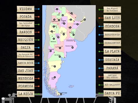 Provincias Y Capitales De Argentina Diagrama Etiquetado