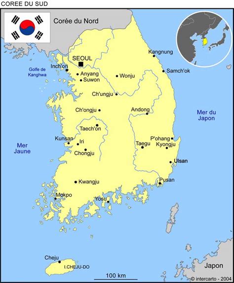 Carte Corée Du Sud And Plan