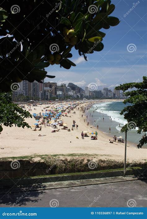 Coast Leblon Beach In Rio De Janeiro Brazil Editorial Photography