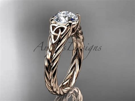 Celtic Engagement Ring Unique Wedding Ring Womens Etsy