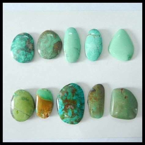 Sell 10pcs Natural Turquoise Freeform Cabochons 16x9x3mm 23x15x4mm 81ct