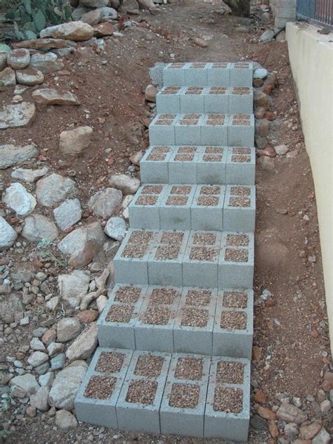 diy cinder block steps - for our hill? | For the Home | Pinterest