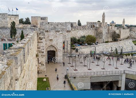Jaffa Gate Of The Old City In Jerusalem Israel Editorial Photo Image