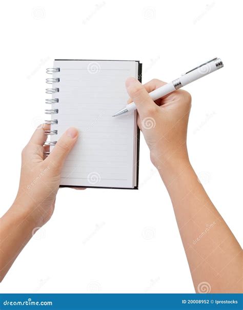 Hand And Pen Write On The Notebook Stock Photography Image 20008952