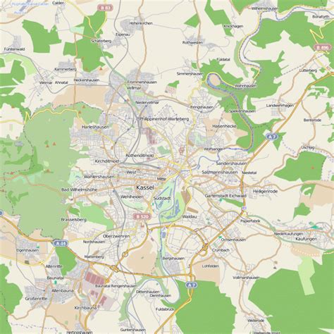 Kassel Map Travelsfinderscom