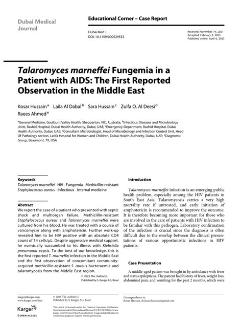 Pdf Talaromyces Marneffei Fungemia In A Patient With Aids The First