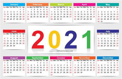 2021 Calendar With Holidays