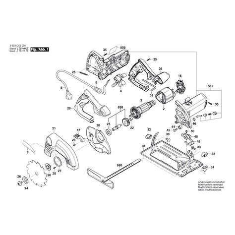 Bosch Spare Parts For Circular Saw Pks 40 3603cc5000