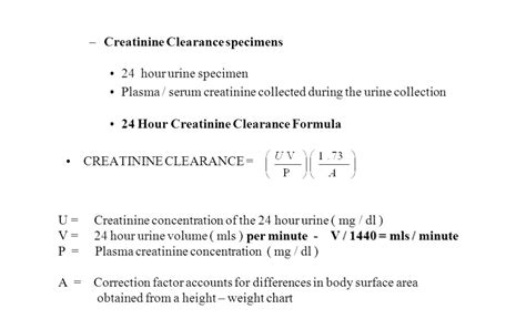 Clearance De Creatinina Cálculo