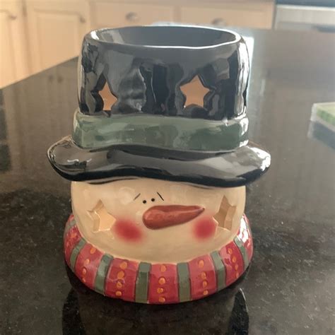 Crazy Mountain Holiday Snowman Wax Burner Poshmark