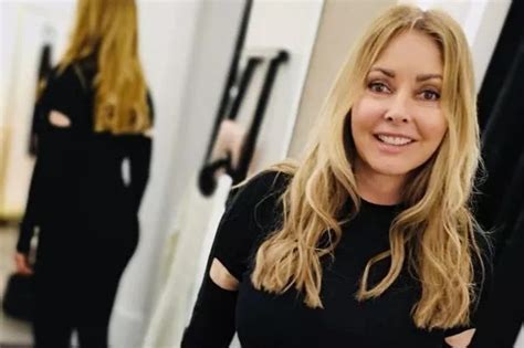 Carol Vorderman Flaunts Peachy Bum In Cut Out Outfit For Skintight