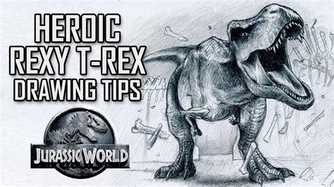 Drawing Jurassic World Trex Rexy Dominating Spinosaurus Youtube