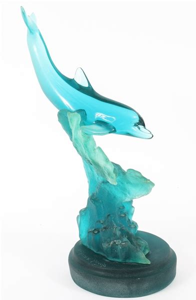 Lot Detail Donjo Acrylic Dolphin Sculpture
