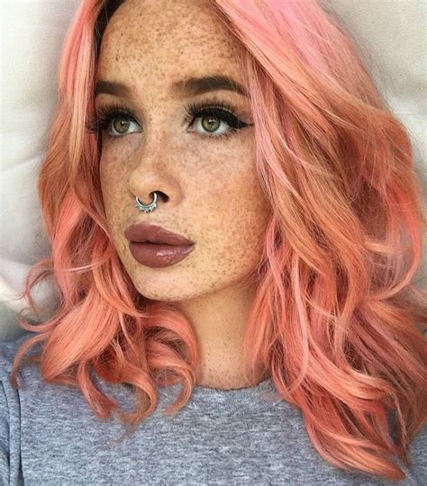 Peach hair is one of the hottest beauty trends! Peachy-keen color melt with Pravana & Joico color lines. # ...