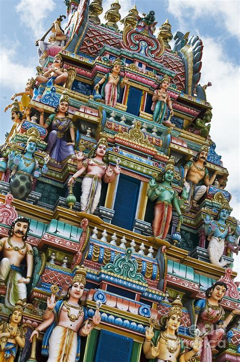 Colourful Hindu Temple Gopuram Statues Photograph By Tim Gainey