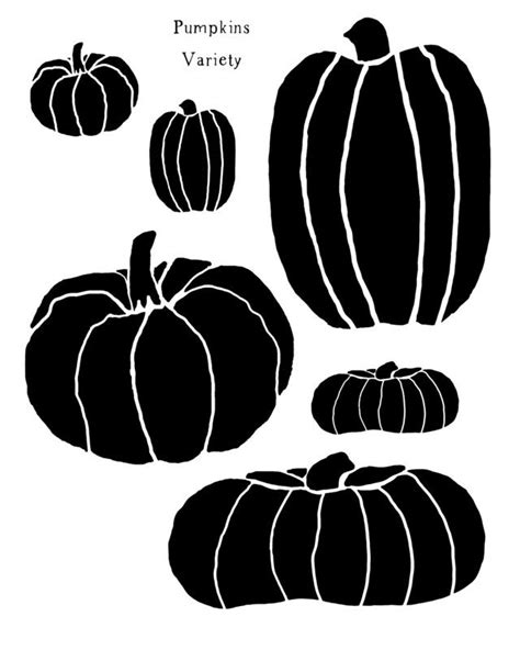 Pumpkins Variety Stencil Stencils Pumpkin Varieties Gelli Printing